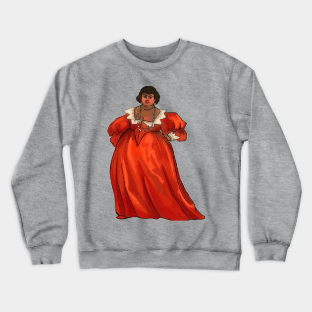 1640s Historical Fatty— no background! Crewneck Sweatshirt by Historical Fatshion